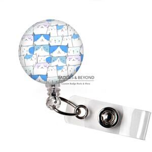 🐱💖 Cats Cats & Lots of Cats Badge Reel | Cat Lover Retractable ID Holder